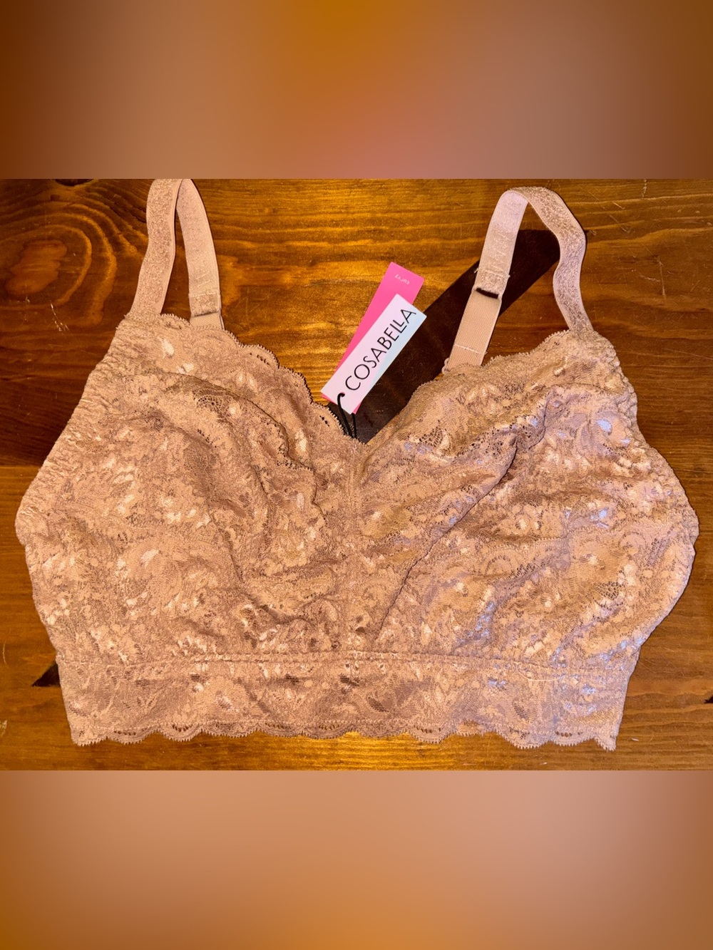 Cosabella Never Say Never Curvy Sweetie Bralette in Cinque Size Large NWT